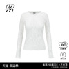 ODTD 设计师品牌24春夏黑色圆领镂空蕾丝小众打底上衣女