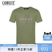 ORRDT短袖T恤衣服男休闲青年夏季圆领薄款修身印花青春活力