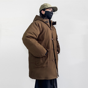 NZWK新中式复古棉服冬季男女装休闲中国风盘扣中长款夹棉外套