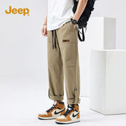 jeep吉普裤子男士夏季宽松休闲直筒男生，长裤2024美式工装裤男