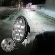 汽车LED射灯5寸圆形强光灯越野车顶前杠灯12V24V双光透镜改装大灯