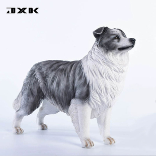 JXK边境牧羊犬摆件 仿真狗宠物边牧周边模型小动物治愈系树脂饰品