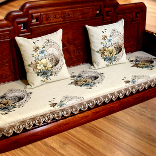 四季盖布防滑红木家具沙发，坐垫套罩紫檀木实木，沙发垫子中式沙发巾