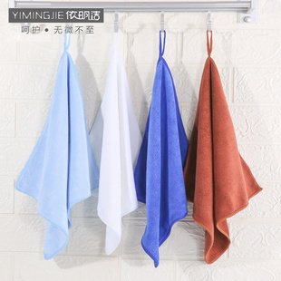 依明洁擦手巾挂式毛巾家用小方巾清洁卫生间厨房软吸水加厚擦桌布