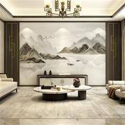 新中式客厅电视背景墙护s墙板装饰板边框沙发实木造型卧室集成墙