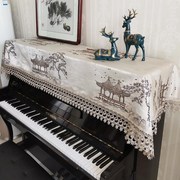 新中式钢琴罩钢琴盖巾钢琴布防尘罩钢琴盖布琴凳套钢琴半罩.