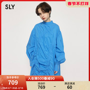 SLY 2023冬季甜美日系风抽褶设计宽松连衣裙女030GSR33-1630