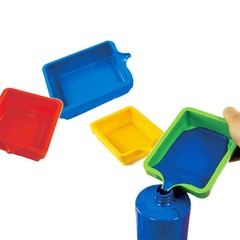 四色尖嘴颜料罐 颜料盘调色板 幼儿园美术绘画材料儿童手工小制作