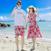 沙滩情侣装夏装大码220斤套装海边度假三亚旅行蜜月拍照穿搭衣服