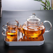 急速茶具套装家用客厅 日式功夫茶杯玻璃冲泡茶壶 小套茶盘办
