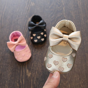 春秋女童单鞋宝宝鞋子不掉跟男1-3岁婴儿学步鞋软底防滑公主6个月