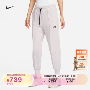 Nike耐克TECH FLEECE女子中腰长裤卫裤针织标准款FB8331
