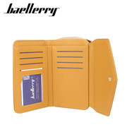 baellerry女士短款钱包韩版大容量三折拉链零钱包荔枝纹女包