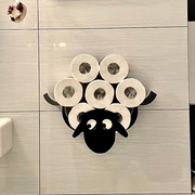 绵羊纸巾架创意卫生间浴室置物架，免打孔厕所抽纸卷纸壁挂厕纸盒