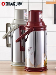 清水家用热水瓶不锈钢开水瓶玻璃内胆暖壶保温瓶大容量保温壶3072