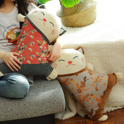 可爱中国风招财猫抱枕懒人卧室睡觉客厅沙发靠抱枕