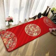 门垫浪漫婚礼装饰品婚房布置套装简单大方中式娘家场景客厅红地毯