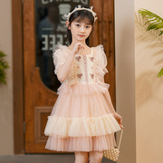女童lolita蓬蓬公主雪纺生日连衣裙，网纱甜美晚礼服b类儿童礼服
