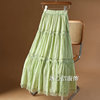 绿色裙子仙女超仙森系蕾丝，蛋糕半身裙女夏季2024纱裙半裙长裙