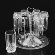 玻璃杯挂架子置物架水杯带杯架，创意家用茶杯架倒挂沥水架杯子托盘