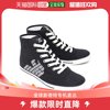 香港直邮EMPORIO ARMANI 男士蓝色高帮系带帆布鞋 288029-6P299-0