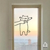 柒页可爱的猫咪防撞玻璃门，贴纸宠物店猫咖服装，店铺房间装饰贴纸