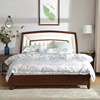 美式真皮软包床全实木床1.8m双人床1.5米卧室轻奢美式床熙和家具