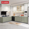 金牌厨柜厨房橱柜整体定制石英石家用简约灶台柜一体组合柜子