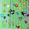 幼儿园空中教室走廊环境布置装饰品，材料创意挂件吊饰挂饰柳条燕子