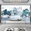 3d新中式自粘山水风景墙贴画，电视沙发背景墙，中国风客厅装饰壁画