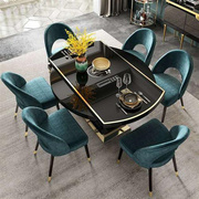 轻奢餐桌椅组合后现代客厅，可伸缩圆形多功能火锅，吃饭桌子折叠家具