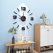 创意DIY时钟挂钟3d立体墙贴免打孔客厅卧室静音家用时尚墙壁装饰