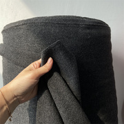 。纯羊毛气质灰色羊毛大衣面料全羊毛保暖老料子38一米清