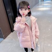 韩系儿童棉服2023男女童宝宝冬装羽绒棉衣洋气小孩衣服中长款