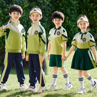 学院风棒球服校服套装小学生秋冬装男女童班服四件套幼儿园服