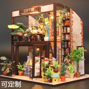 diy小屋手工拼装模型，生日礼物ins风创意浪漫艺术，屋时光旅行咖啡屋