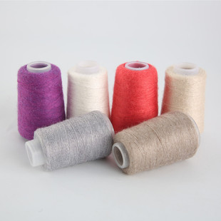 羊绒线伴侣线小轴弹力，纱手编毛线6+6貂，绒线山羊绒专用配线