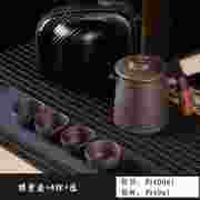 紫砂茶壶茶杯套装内置过滤网，茶水分离高端旅行快客杯功夫茶具大号