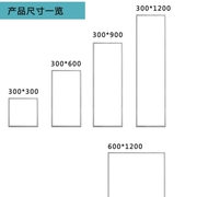 300x600x1200嵌入式平板灯 集成吊顶灯石膏板铝扣板灯平顶灯 厨房