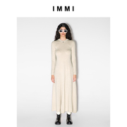 immi23秋冬羊绒logo提花修身长毛衣，连衣裙132kn029y