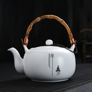 陶瓷茶壶大容量中式瓷壶泡，茶器单壶带过滤提梁，壶功夫茶具禅意水壶