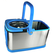 双驱动不锈钢蓝旋转桶子家用拖把手压脱水篮拖把桶身单桶筒配件