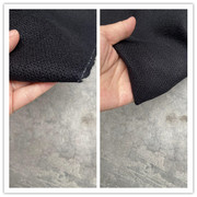 黑色秋冬日本产高端好品质羊毛棉粗花呢编织风设计师时装面料