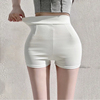 白色短裤女夏2023韩版高腰紧身弹力包臀休闲裤，性感外穿热裤黑