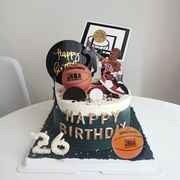 蛋糕装饰篮球摆件足球小子儿童生日蛋糕创意插件篮球运动主题装扮