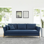 北欧轻奢现代客厅三人双人组合美式皮艺沙发大小户型办公皮沙发