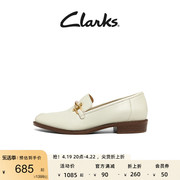 clarks其乐女鞋春夏时尚乐福，鞋舒适优雅单鞋，一脚蹬英伦鞋子女