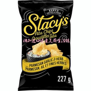 加拿大Stacy's PITA皮塔脆片非油炸帕尔玛干酪蒜香草227Gx2包