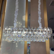 K9水晶一级餐厅铬色所轻高端现代酒店水晶卧室客厅吊灯奢会吊灯