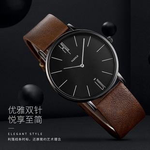 极简设计简约大方超薄手表男士，气质高级感男表，防水石英表学生韩版